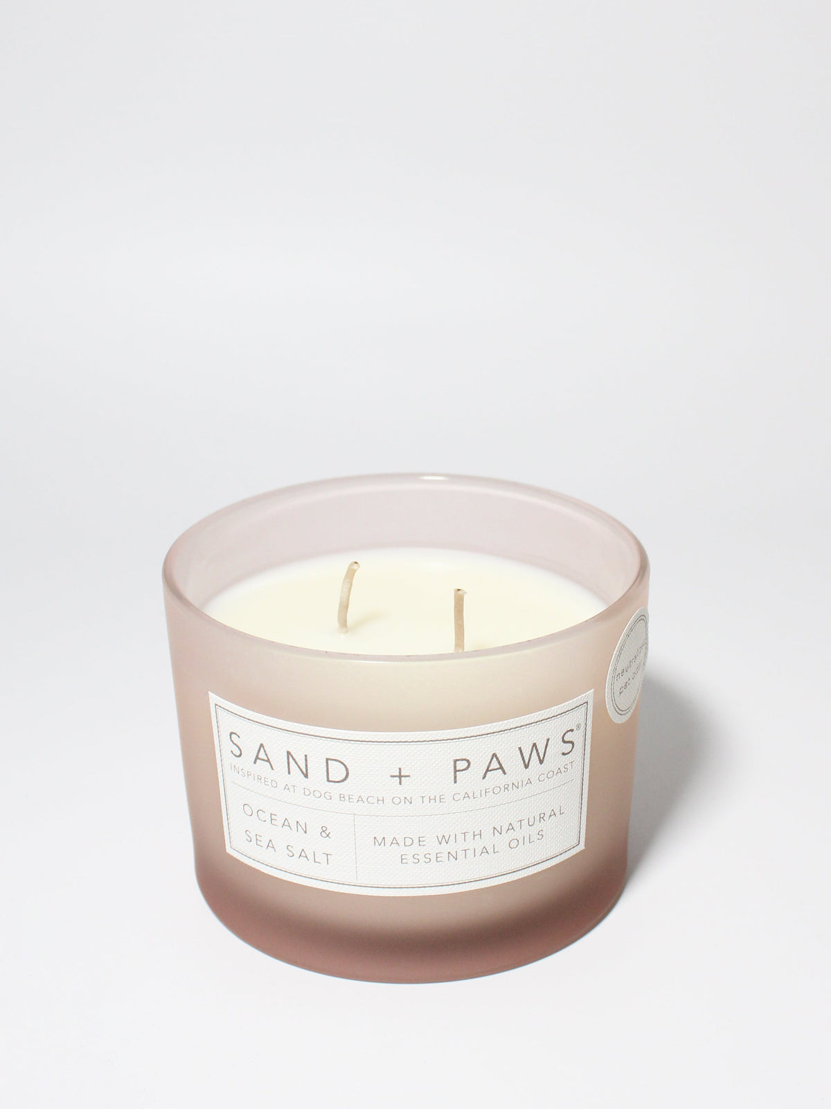 Cozy Sand + Paws Ocean & Sea Salt 12 oz scented candle