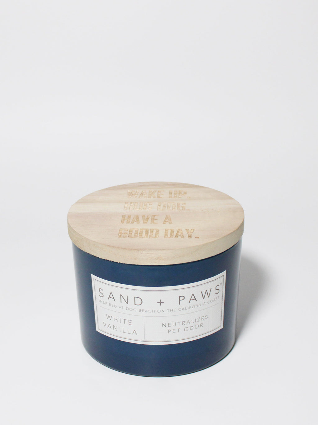 Cozy Sand + Paws White Vanilla 12 oz scented candle