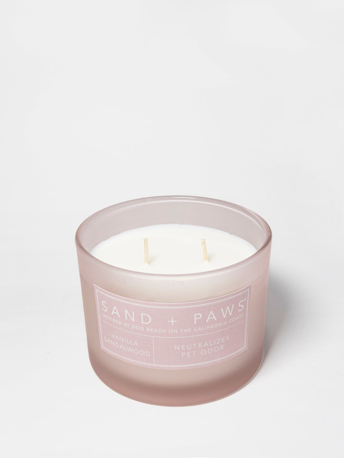 Cozy Sand + Paws Vanilla Sandalwood 12 oz scented candle