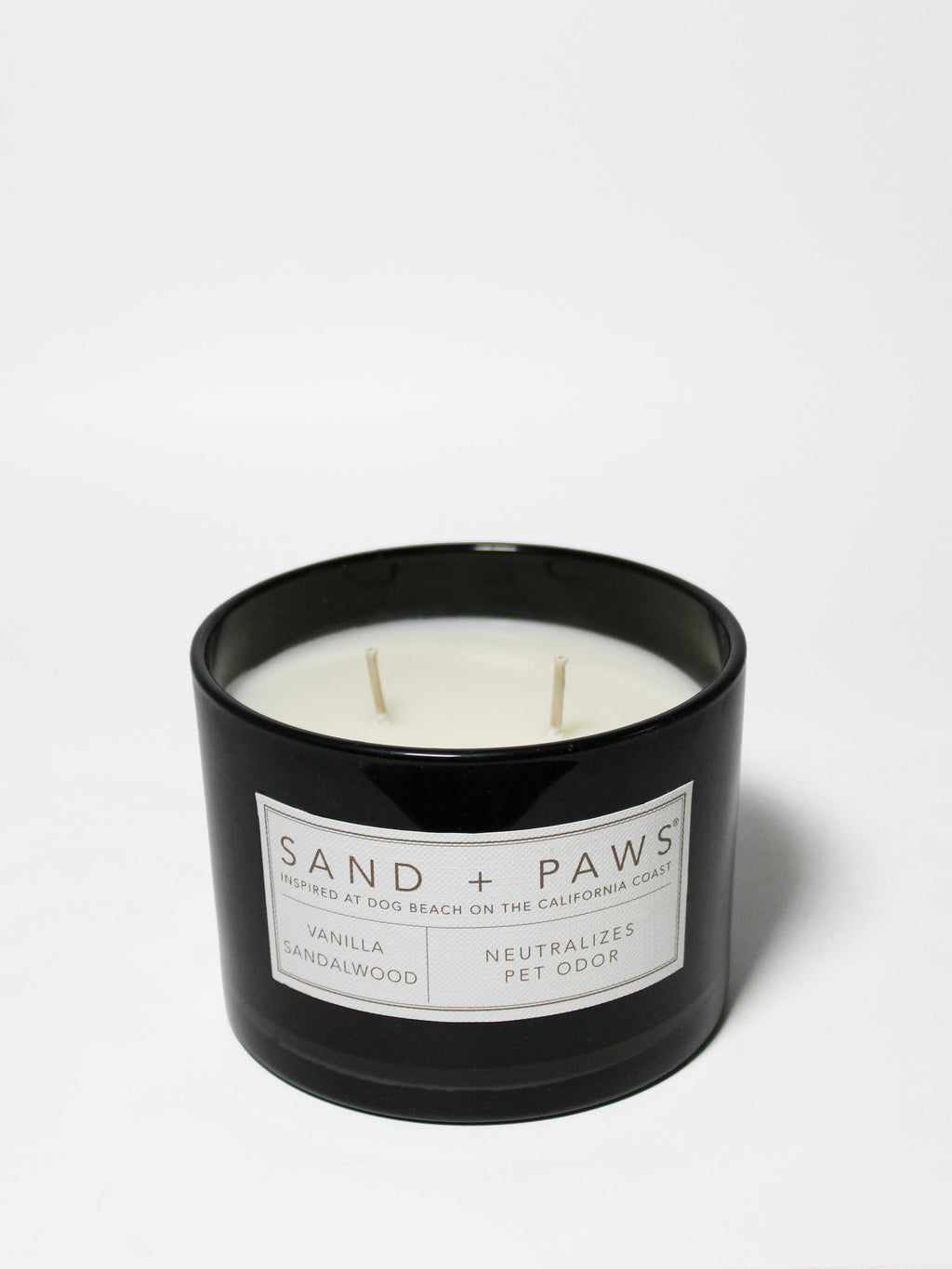 Cozy Sand + Paws Vanilla Sandalwood 12 oz scented candle