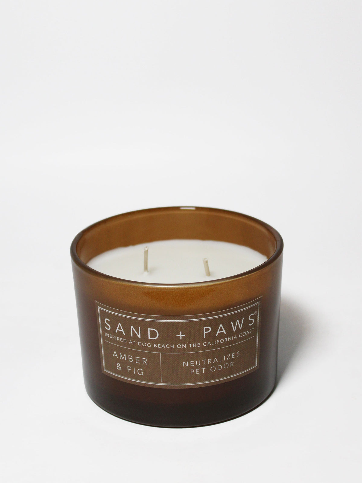 Cozy Sand + Paws Amber & Fig 12 oz scented candle