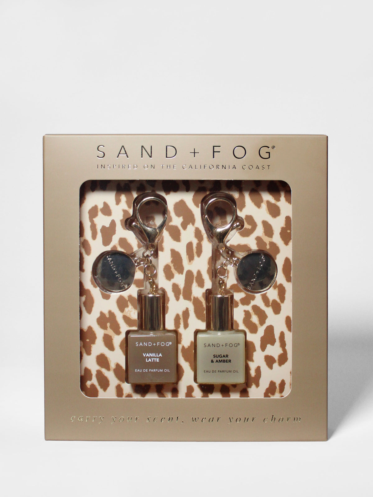 Signature Bag Charm Perfume Oil Rollerball Set - Vanilla Latte + Sugar & Amber