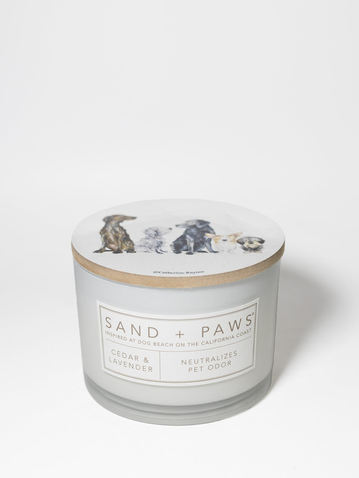 Cozy Sand + Paws Cedar & Lavender 12 oz scented candle
