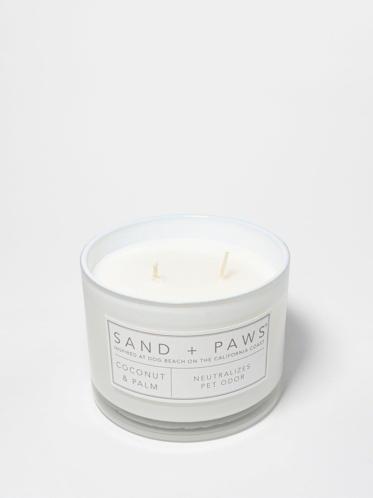 Cozy Sand + Paws Coconut & Palm 12 oz scented candle