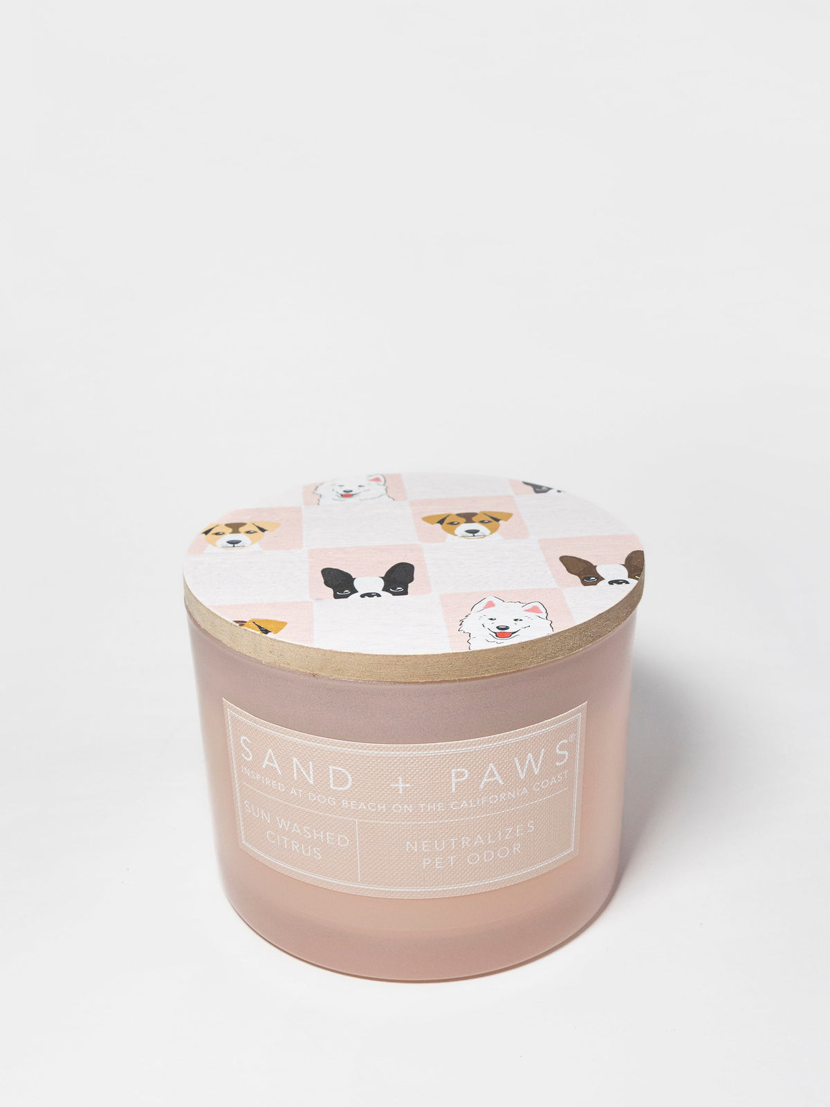Cozy Sand + Paws Sun Washed Citrus 12 oz scented candle